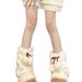 Cute wool ball sock autumn winter y2k plush thick leg covers ins warm and slimming mid tube socks_voghion.com