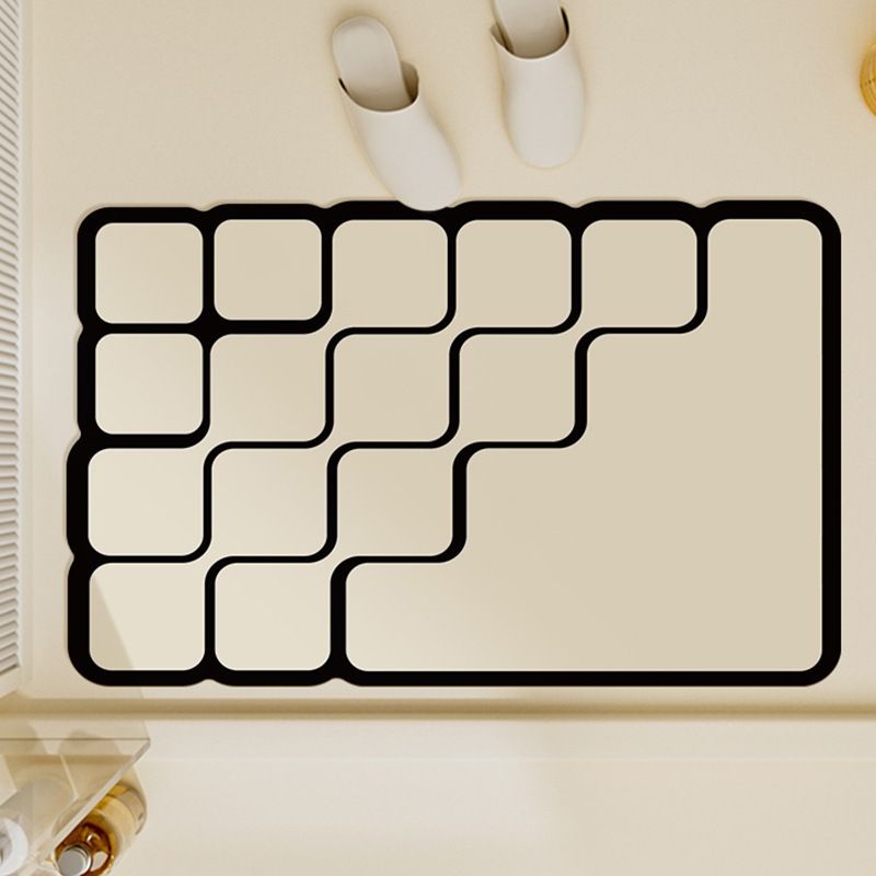 Tapis de bain en diatomite minimaliste français - Super absorbant, séchage rapide pour salle de bain, cuisine et entrée_voghion.com