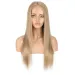 Gold Blonde Human Hair Wigs 13X6 Lace Front Brazilian Cosplay Wig_voghion.com