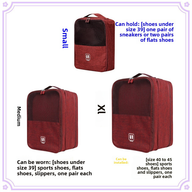 Shoe Travel Bag - Extra Large Capacity Water-Resistant Oxford Fabric With Separate Compartments (Ideal For Sneakers Boots & Sandals Foldable Durable)​_voghion.com