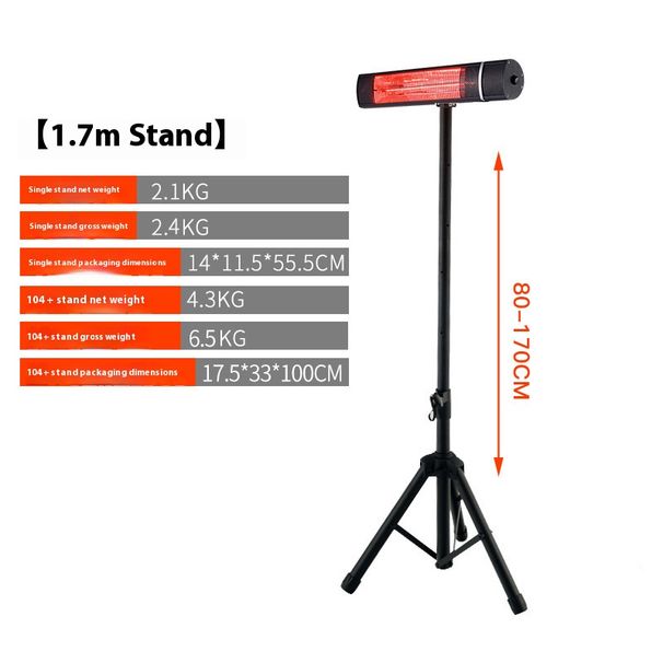 Wandmontierter und eigenständiger Graphen-Heizstrahler, 2000 W schnelles Aufheizen mit App/Fernbedienung, 3 Heizstufen, 8-Stunden-Timer, Überhitzungs- und Kippschutz_voghion.com
