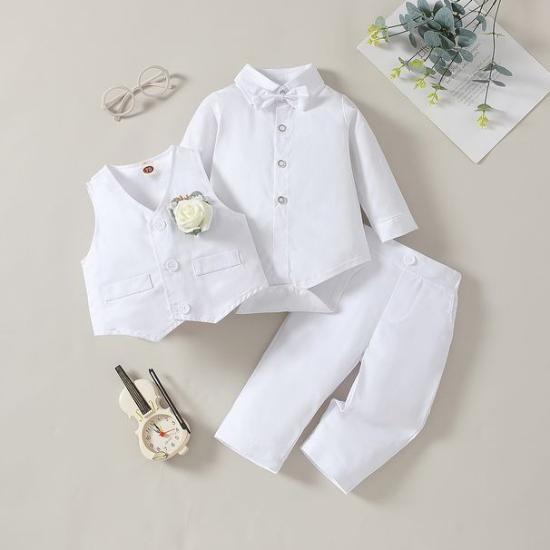 Kinderkleidung Babykleid Herbst Neues Baby Einjähriger Gentleman Anzug Dreiteiliges Set_voghion.com