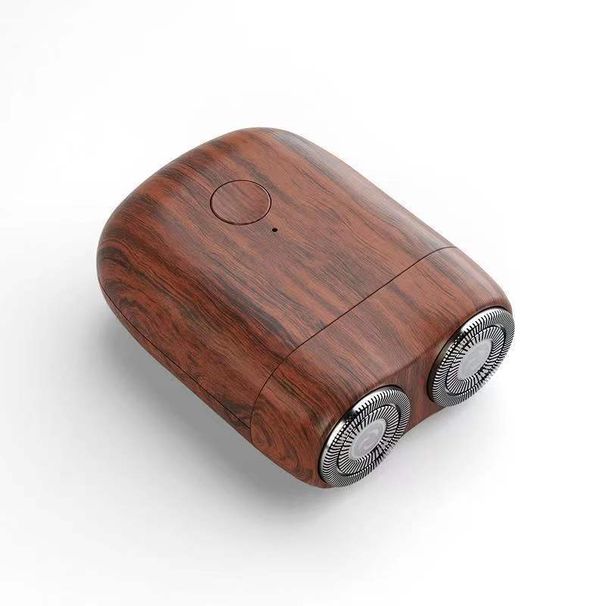 Waterproof Portable USB Men's Shaver, Mini Double Head Washable Electric Razor_voghion.com