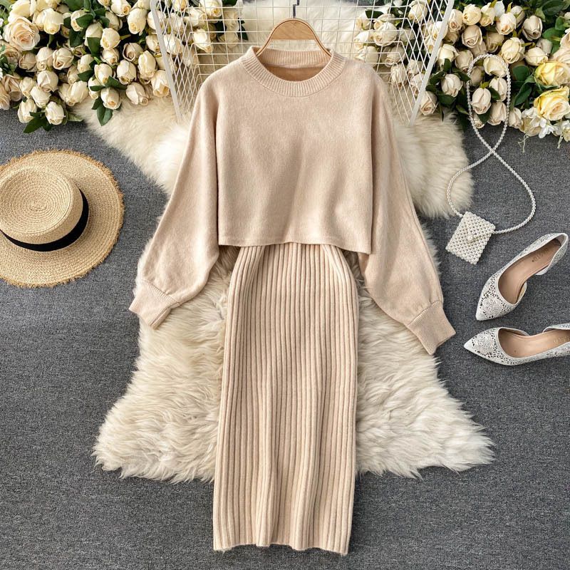 Stilvolles zweiteiliges Sommerkleid mit hoher Taille für Damen_voghion.com