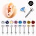 G23 Titanio Acciaio 16G Denti Interni Labbro Stud Rotondo Zircone F136Titanio Moda Orecchini Body Piercing Gioielli All'ingrosso_voghion.com