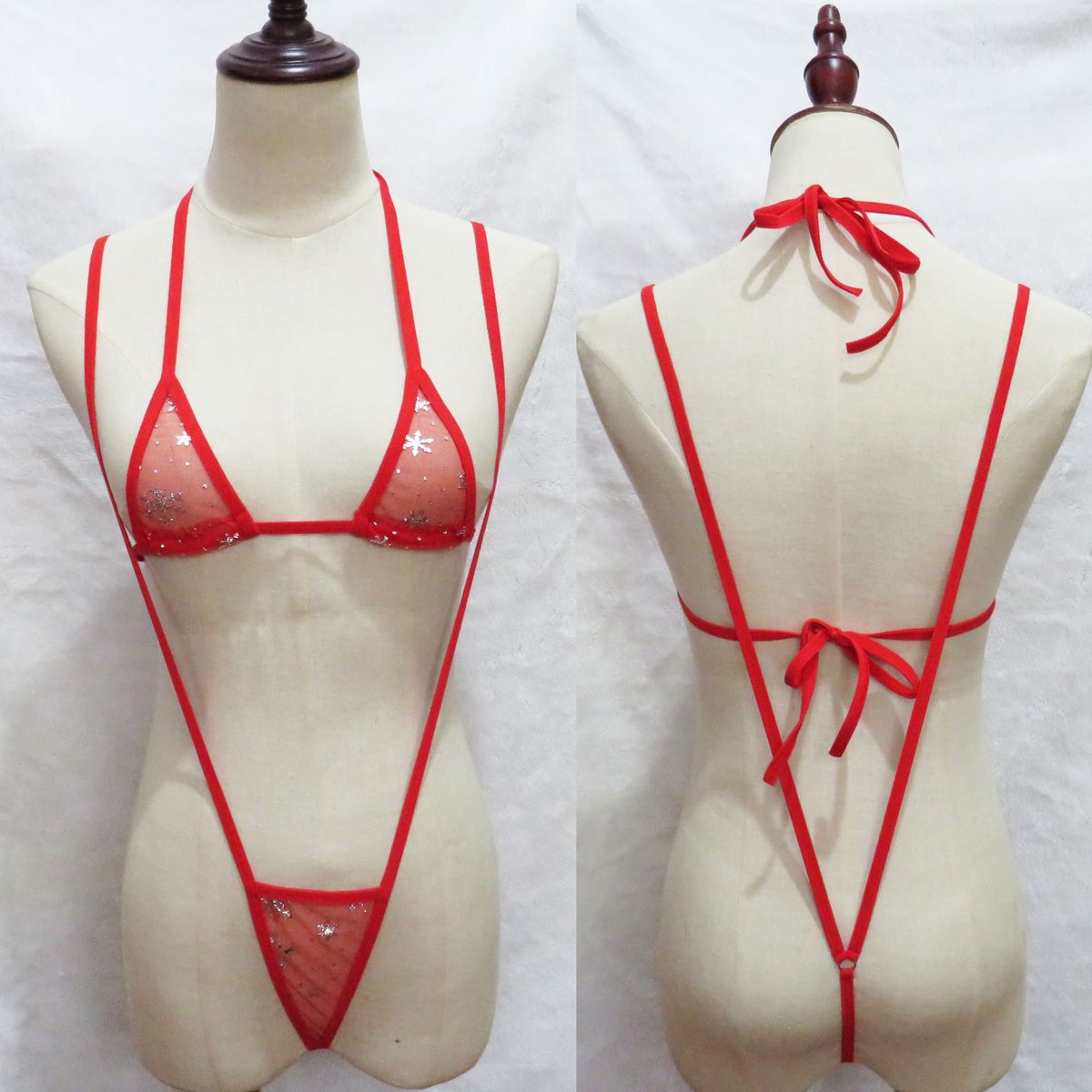 Maillot de bain une pièce sexy en maille transparente à trois points pour femme_voghion.com