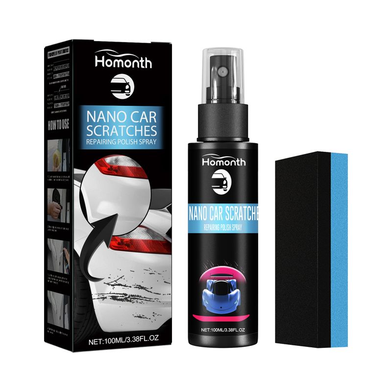 Homonth Scratch Repair Spray, Automotive Scratch Reconditioning Cleaning Repair Maintenance Brightening Care Paint Spray_voghion.com