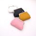 New PU leather woven cute small bag, student short card bag, hand-held key bag, zero wallet_voghion.com