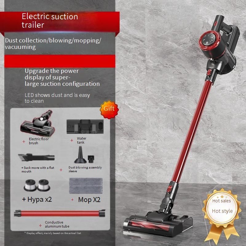 Huilber Cordless Vacuum Cleaner - 17KPA Powerful Suction, Handheld Lightweight, 2-in-1 Wet & Dry Vacuum Mop With HEPA Filter, Multi-Surface Brush Kit_voghion.com