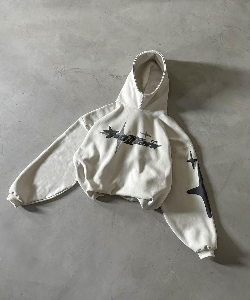 Felpa con cappuccio da uomo in stile gotico con collo alto e stampa di lettere in schiuma - Pullover streetwear retrò Y2K per abbigliamento casual_voghion.com