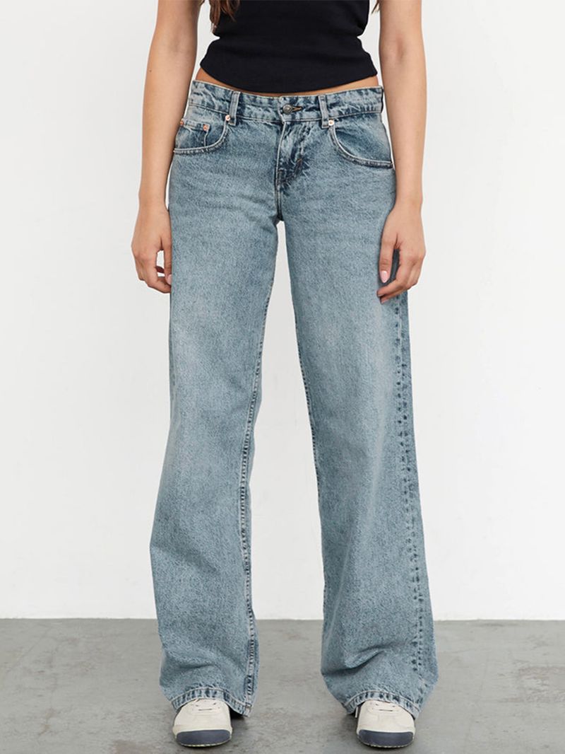 Women's Clothing Women's Denim New Women's Straight Jeans_voghion.com