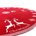 Saia de árvore de Natal de malha com padrão de rena - Decoração festiva para árvore de Natal vermelha e branca 95 cm e 122 cm de diâmetro_voghion.com