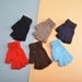 2023 Autumn Winter Wool Finger Knitted Solid Color Warm Unisex Writing Work Half Gloves_voghion.com