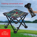 Hot-Selling Chair Fishing Convenient Multi-Functional Ultra-Light Four-Corner Stool Outdoor Small Maza - Maple Leaf Blue_voghion.com
