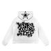 Felpa con cappuccio unisex streetwear con stampa a stelle e lettere – Pullover oversize con cerniera per uomo/donna | Felpa con grafica alla moda (nero/bianco/grigio/crema)_voghion.com