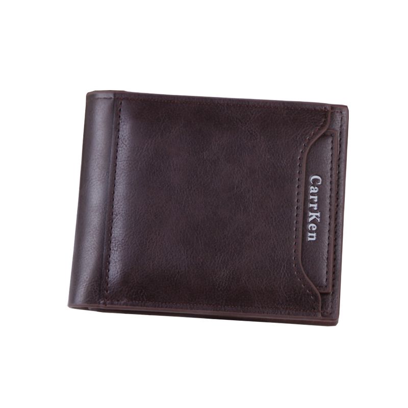 Novo porta-cartões curto masculino de grande capacidade, carteira horizontal com clipe para dólar, moderno_voghion.com