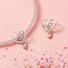 Herz-Quaste-Charm Sterling Silber Charm, SCC2962_voghion.com