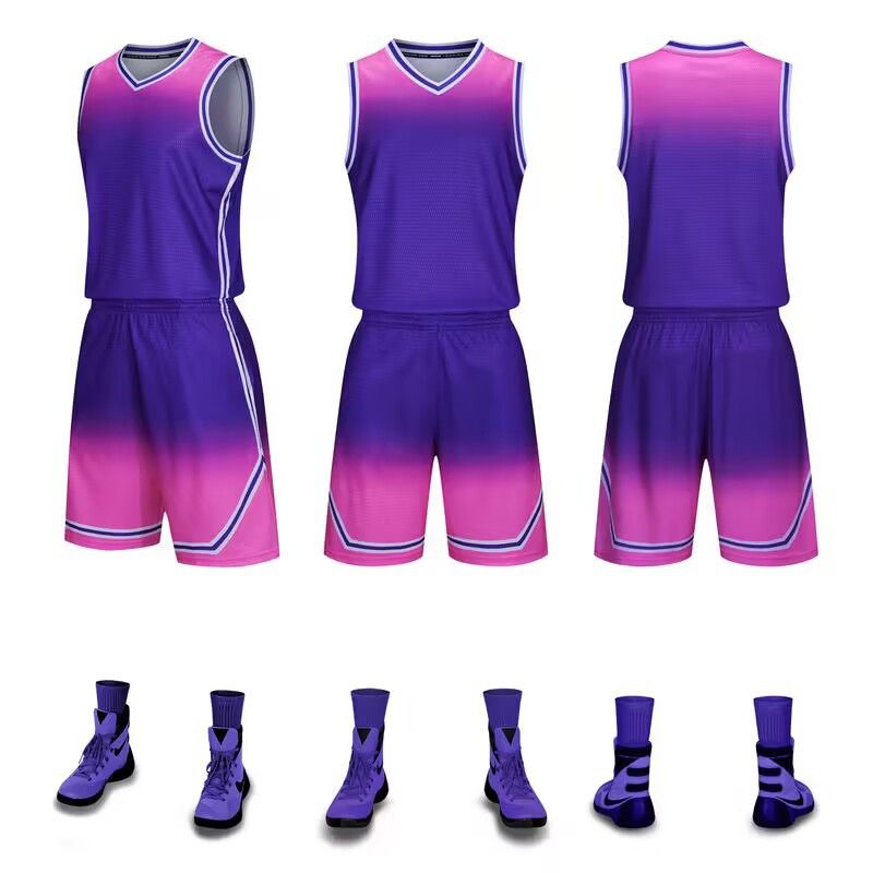 Geschwindegkeets-Konkurrenz-Teamuniform, Summertrainingsanzug fir Fraen, neit Basketballanzug fir Kanner, Trikot_voghion.com