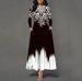Women's Clothing Dress Women's Loose Long Sleeved Dress High Waist Large Size Pocket V Neck Long Dress Women_voghion.com