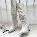 European And American Style Pointed Toe Pleated For Women 2023 Autumn Trend Thin Heel Slouch High Heels Over-the-Knee_voghion.com