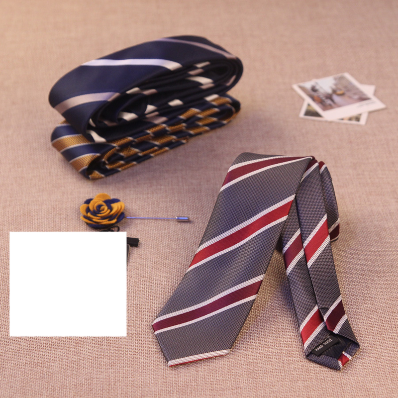 Polyester tie men's business formal wear narrow jacquard casual tie multiple new products_voghion.com