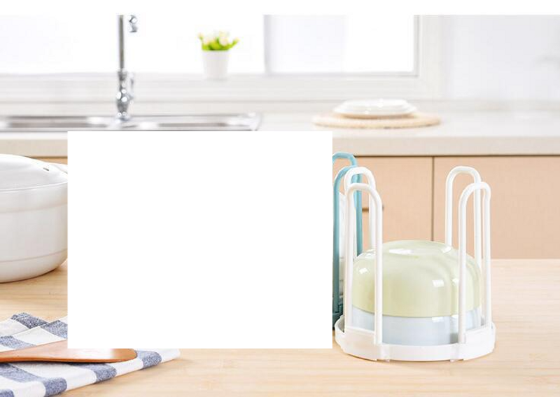 Kök Rund Plastskålställ Förvaringsställ Hushållsdiskställ Förvaring Köksskål Ätpinnar Förvaring Avloppsställ_voghion.com