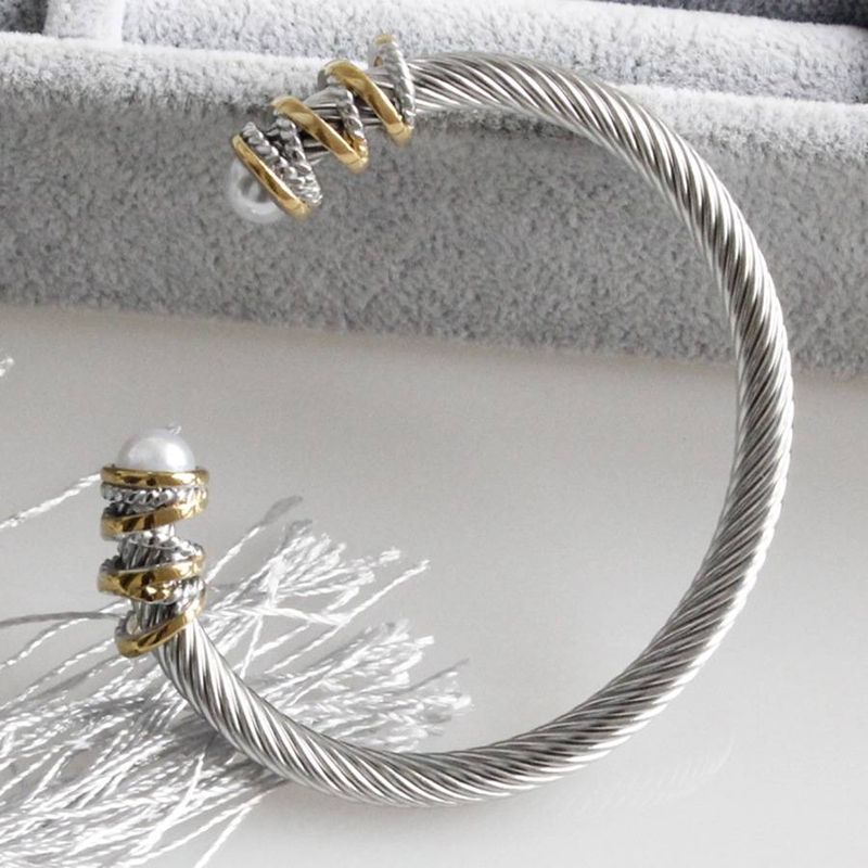 Hot Selling Stainless Steel Cable Wire Rope Men's And Women's Bracelets_voghion.com