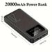 20000MAh Large Capacity Portable Power Bank, USB Charger, Compatible With Android/Apple Devices (2xUSB Output, Type-c,Micro), Equipped With LED_voghion.com