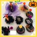 Kinder Halloween Haarspangen Set - Süße Kürbis Totenkopf Fledermaus Haarnadeln für Mädchen, handgemachte Filz Haarschmuck, Party Gastgeschenke Mädchen Haarschmuck_voghion.com