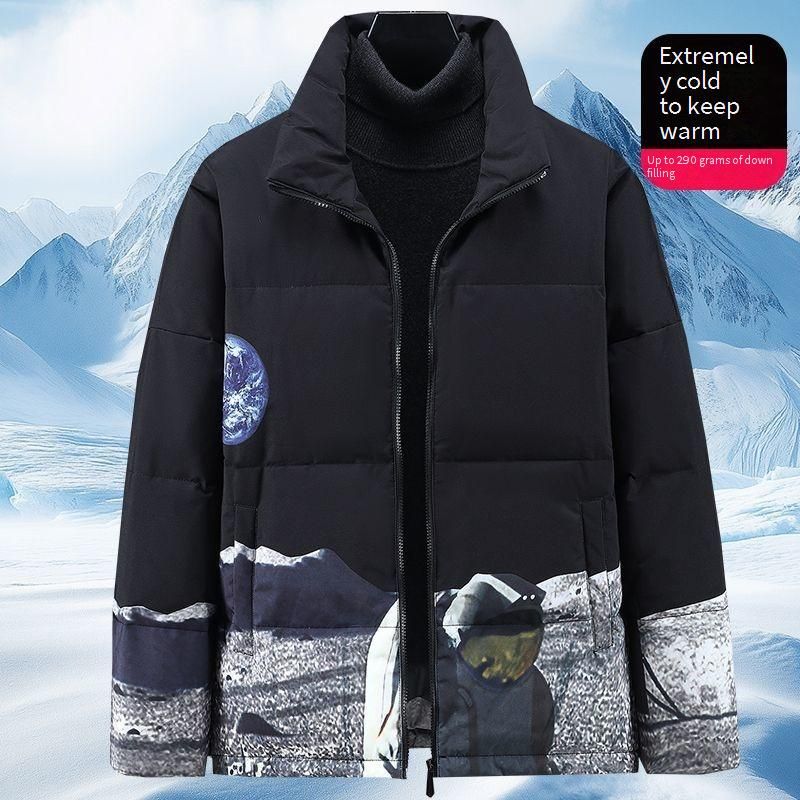 Down Jacket Winter Men's And Women's New Thick Stand-up Collar Snow Mountain Short Duck Down Couple Coat To Keep Warm._voghion.com