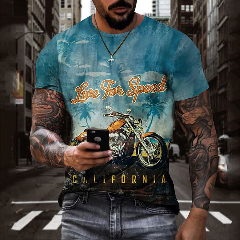 Sommerliches neues 3D-Kurzarm-T-Shirt, Tide-Version von T-shirt, bedruckt, Herren-Kurzarm-3DT-Hemd in großer Größe_voghion.com