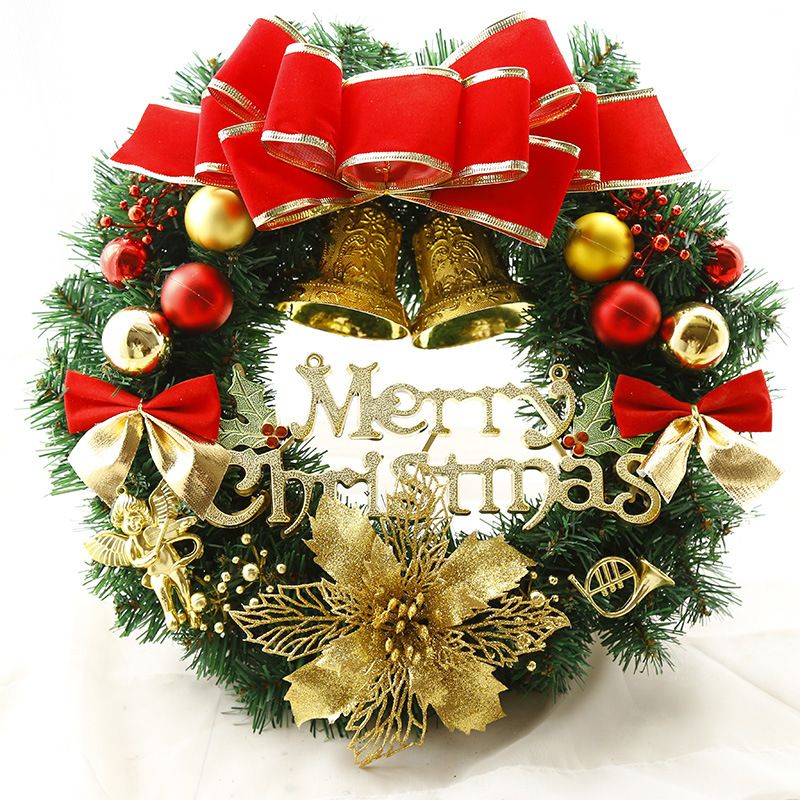 Weihnachtskranz 30 cm dekorative Tür mit neuem Hängezubehör, Rattankranz, Innenhof-Layout, Hotel-Einkaufszentrum_voghion.com