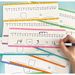 16pcs Dry Erase Number Line Cards, 0-10, 0-20 Number Line For Students, Homeschool Teacher Supplies, Classroom, Math Game Math Center High Quality_voghion.com