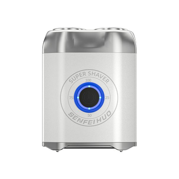 Rasoio elettrico da uomo - Testina rotante impermeabile, mini rasoio portatile senza fili con batteria a lunga durata, finitura canna di fucile_voghion.com