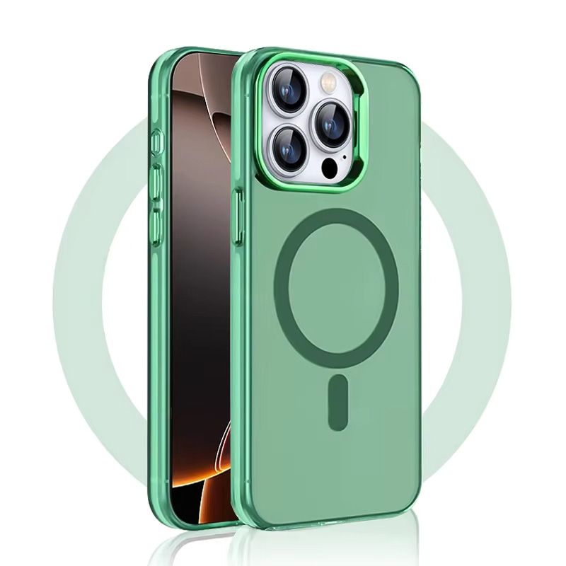 Plating Matte Phone Cases For Iphone 11 14 13 12 15 Pro Max 16 Plus Case Magnetic Wireless Charge Cover_voghion.com