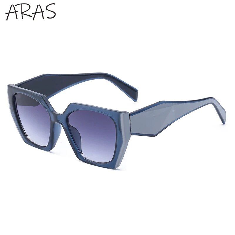 Óculos de sol quadrados da moda para mulheres 2023 Novos óculos de sol estilo olho de gato polígono para mulheres UV400 Retro Luxo Marca Colorido Óculos de sol Masculinos_voghion.com