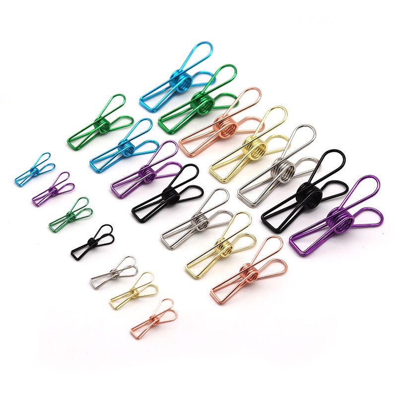 Clemă metalică cu coadă de pește, clemă mică pentru pești, vânzare fierbinte transfrontalieră, mini clemă cu arc gol, clemă creativă pentru fișiere, etanșare, clemă de legare_voghion.com