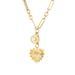 Ready Stock Sun Heart Pendant Choker Sweater Necklace for Women Gils, Gold Plated Multi Pendants Chunky Chain Hip Hop_voghion.com