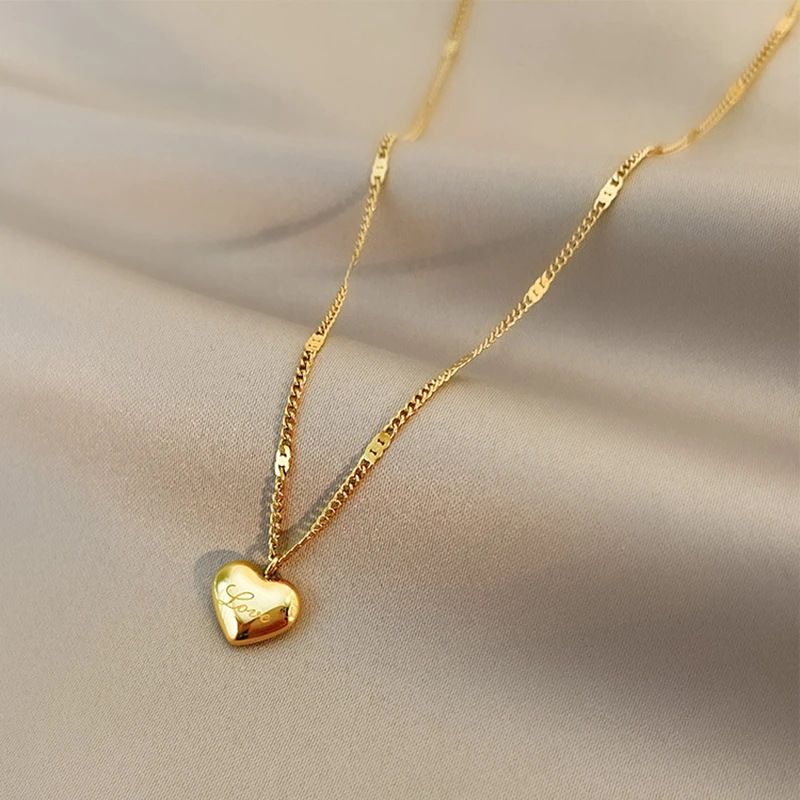 Collana con ciondolo in zircone microintarsiato in rame resistente alla luce e al titanio, moda, lusso, nicchia, catena per clavicola di alta gamma_voghion.com