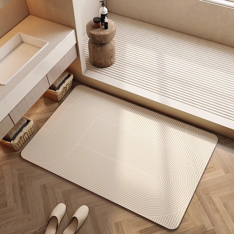 Bathroom Diatomaceous Earth Absorbent Toilet Doorway Carpet Entrance Non-Slip Quick-Dry Soft Mat_voghion.com