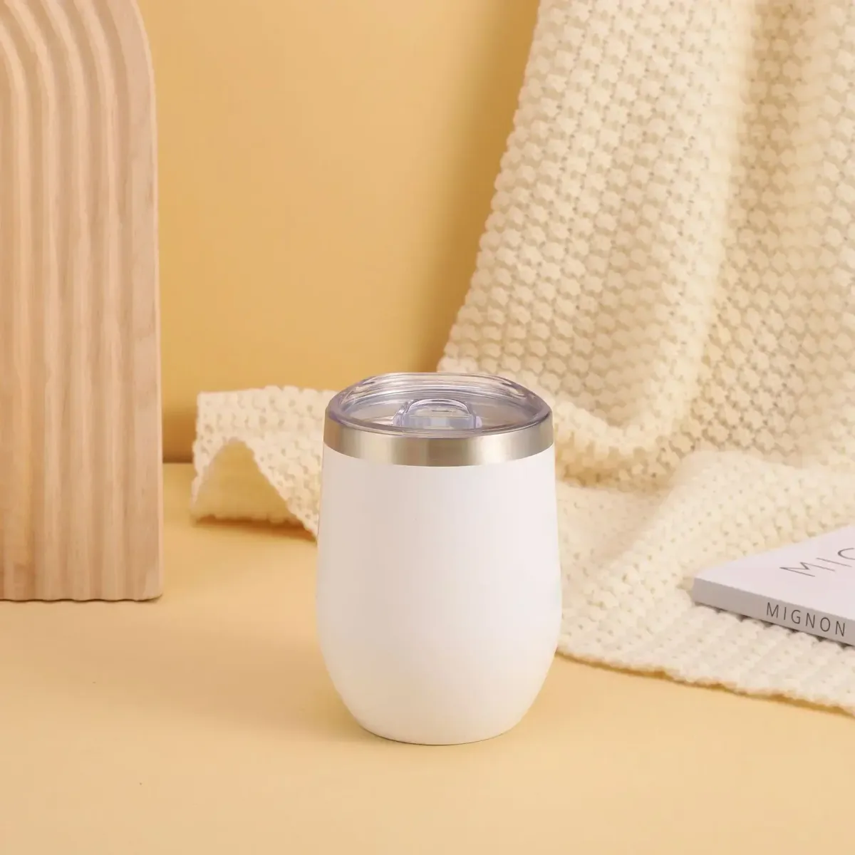 Bottiglia d'acqua a doppia parete in acciaio inossidabile con isolamento termico da 360 ml e 12 once, portatile, da asporto, da viaggio ..._voghion.com