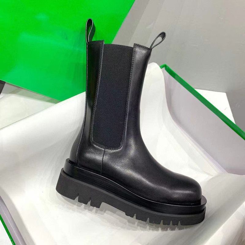 High Version Thick Sole Martin For Women, British Style Genuine Leather Mid-Calf Slimming New Boots, Short Boots_voghion.com