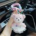 Cute Puffy Skirt Personality Bear Adorable Plush Car Keychain Dress Doll Bag Pendant_voghion.com