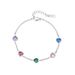 Braccialetto alla moda per donna, mini a forma di cuore, con zirconi colorati, in acciaio inossidabile di alta qualità_voghion.com