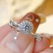 Radiant Star 1 Carat Moissanite For Women, Sterling Silver And White Gold, Niche Design, Simulated Diamond Wedding Ring_voghion.com