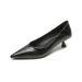 Schwarze Pendler-Arbeitsschuhe, leichter Mund, Stiletto-Einzelschuhe, weiche Sohle, Katzenabsatz, Temperament, High Heels für Damen_voghion.com