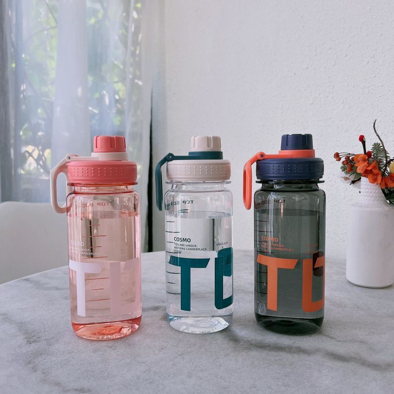 Sportwasserflasche Große Kapazität Kunststoff Anti-Drop Unisex Student Kreativ Trendy Koreanischer Stil Hohe Temperatur_voghion.com