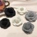Korean Version Handmade Camellia Small Fragrance Style Brooch Black White Gray Flower Vintage Pin Suit Sweater Accessory_voghion.com
