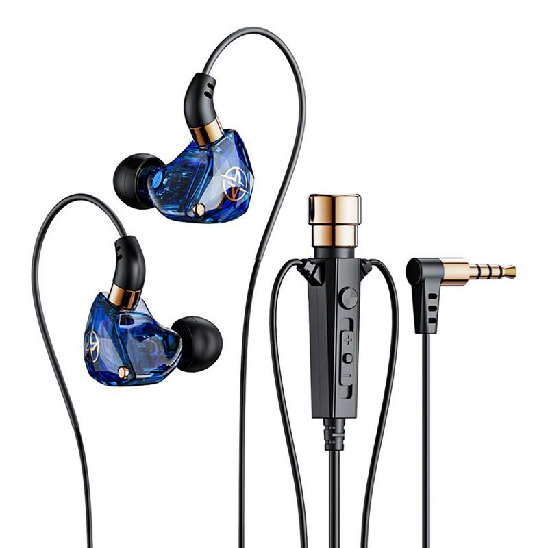 Noise Reduction Comfortable Wear Wired Earphone with Microphone 3.5mm Stereo Surround In-ear Sports Earbud Phone_voghion.com