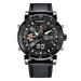 Men's Sport Watch With Analog-Digital Display, GMT Function, Date & Week Indicator, PU Leather Strap, Quartz Movement_voghion.com